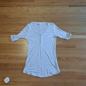 Mudd Light Heather Grey Quarter Sleeve Shirt